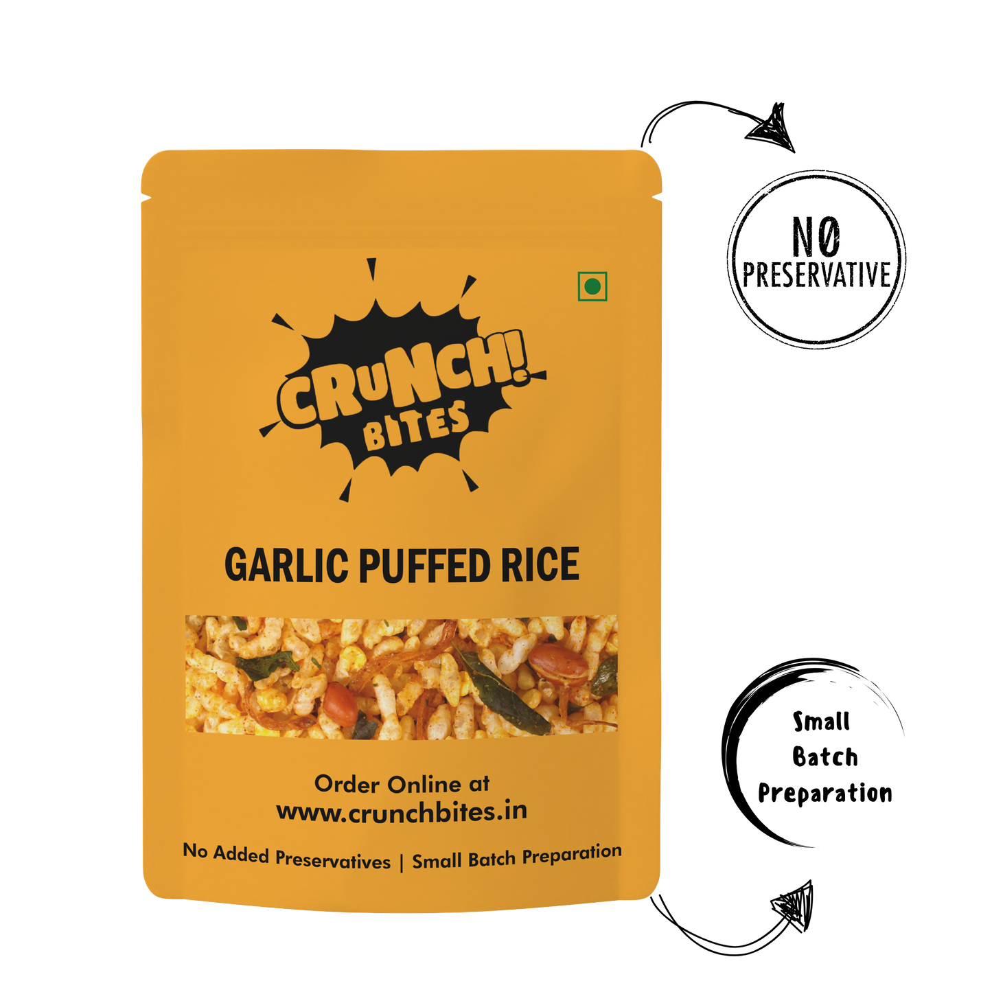 Garlic Puffed Rice Mixture | Murmura | Pyalalu (200 g)